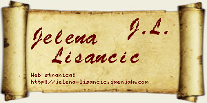 Jelena Lišančić vizit kartica